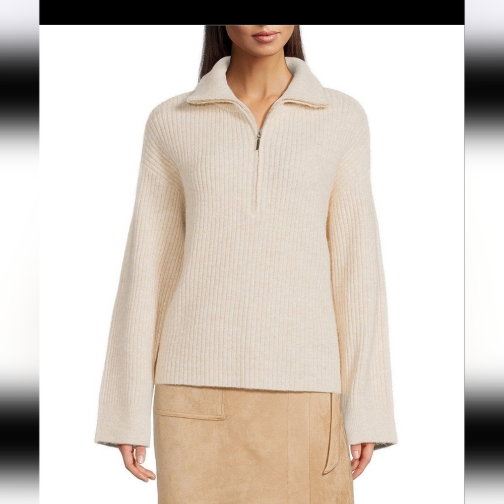 Gibson & Latimer Ribbed Quarter-Zip Pullover